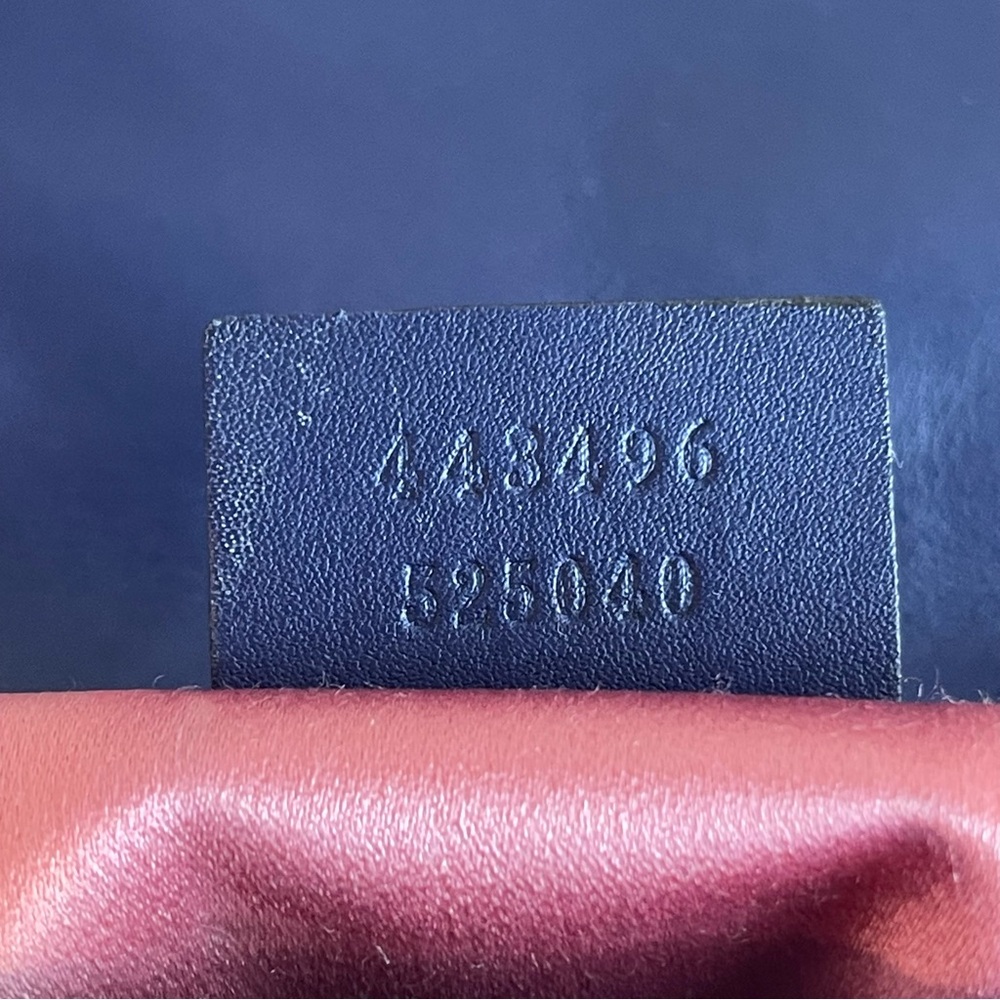 Gucci Blue Quilted Velvet Embroidered MODERN Medium Marmont Bag - Preowned - Picture 4 of 16